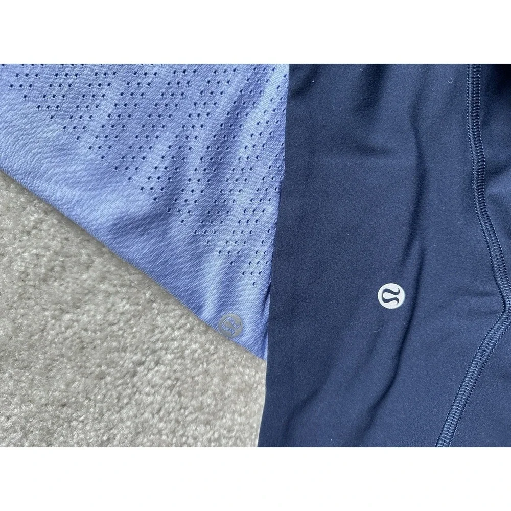 2PC- Lululemon 8 Swiftly Breathe Short Sleeve Squad NEW+ Align Jogger Navy